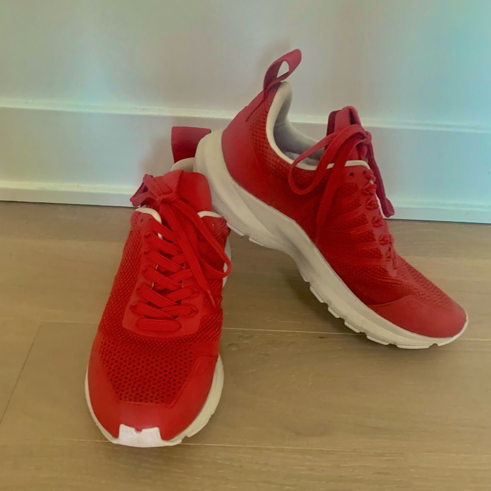 Rick Owens X Veja  Red Athletic Sneakers